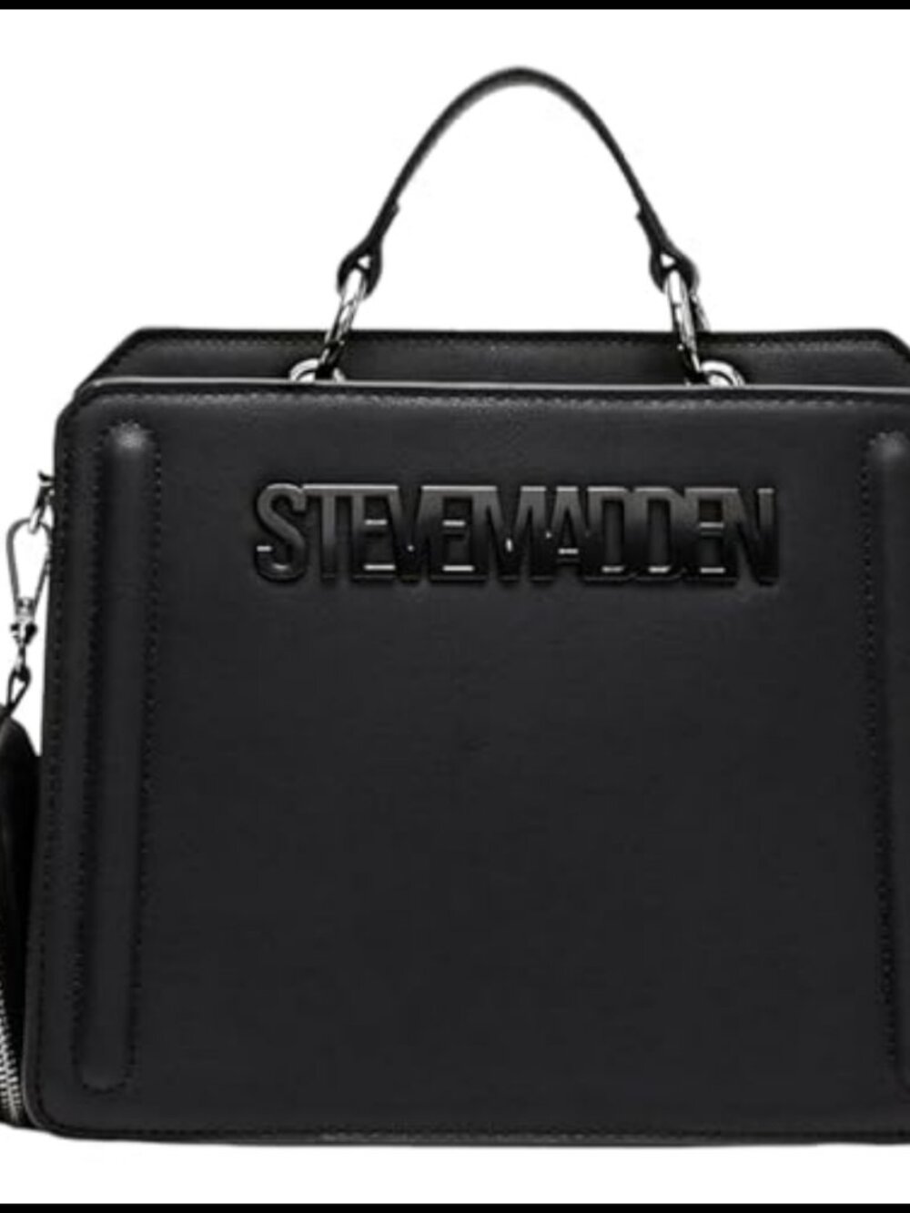 Steve Madden Bevelyn Convertible Crossbody Satchel with Removable Strap